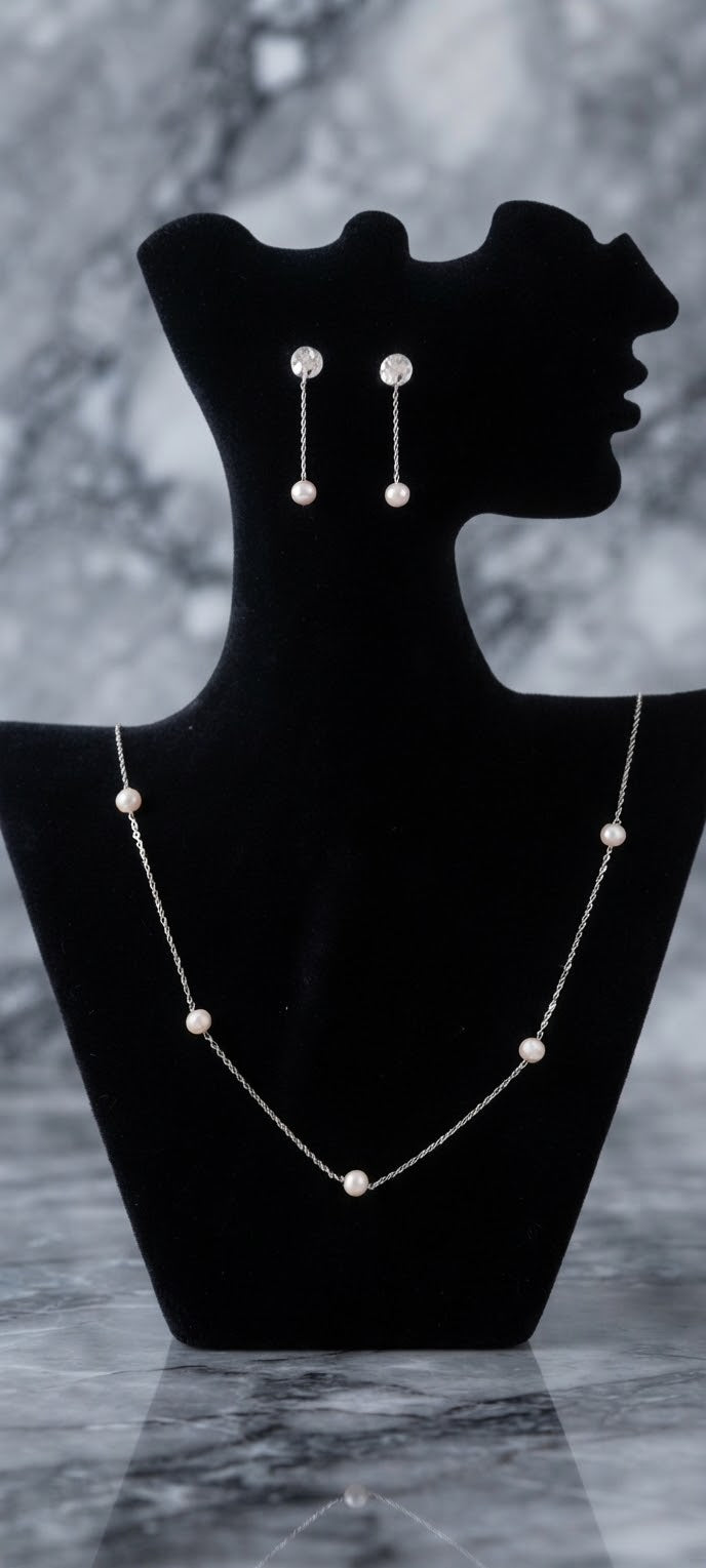 Set Elegant din Oțel Inoxidabil cu Mărgele