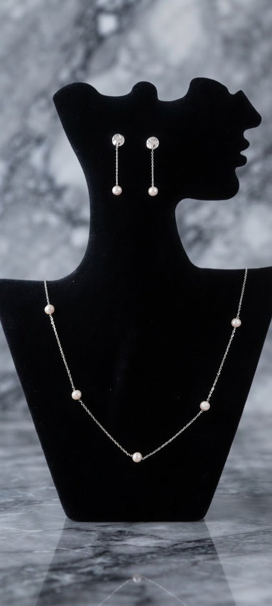 Set Elegant din Oțel Inoxidabil cu Mărgele