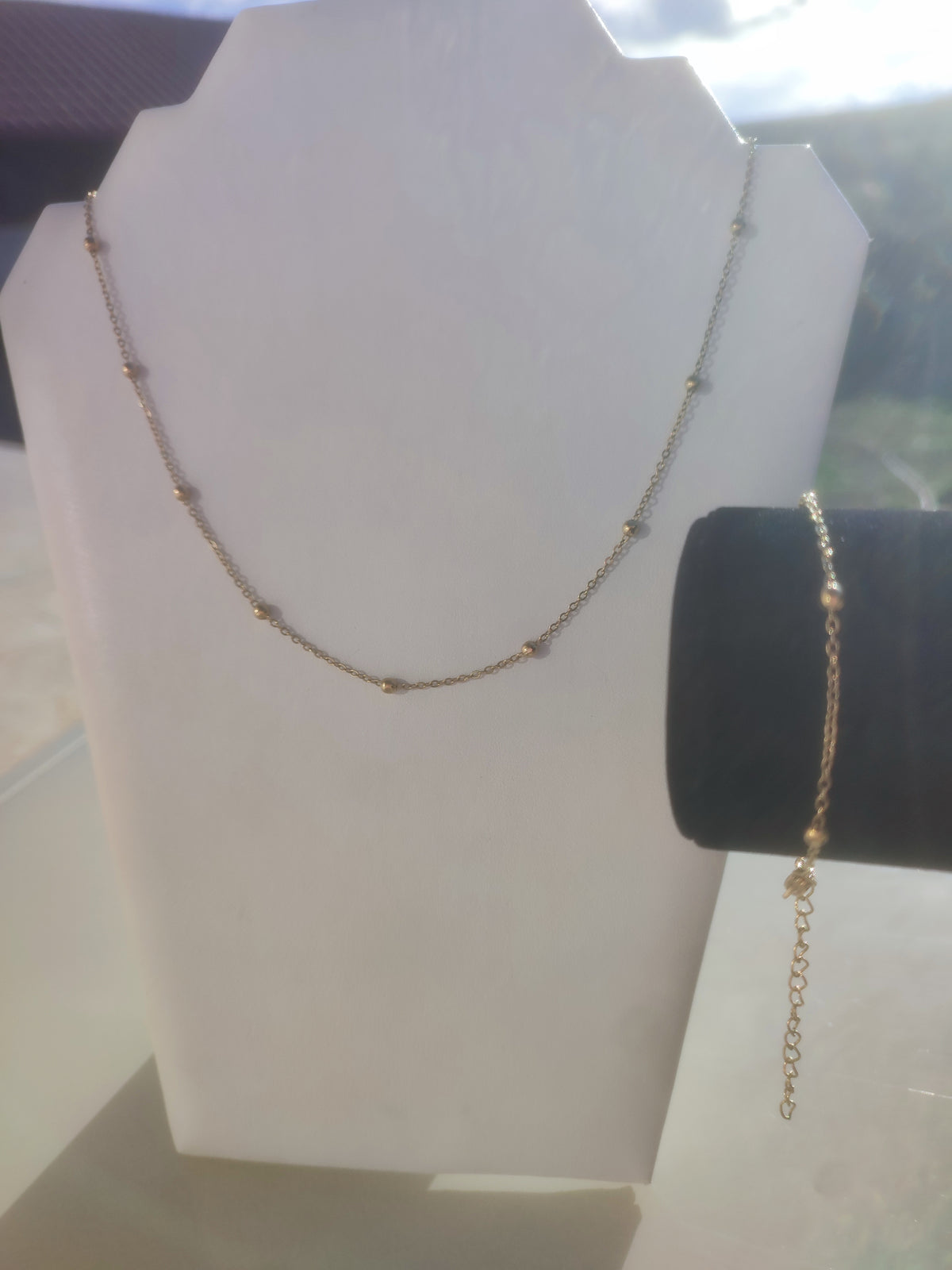 Set bijuterii colier și brățară – Oțel inoxidabil 316L, placat cu aur 18K