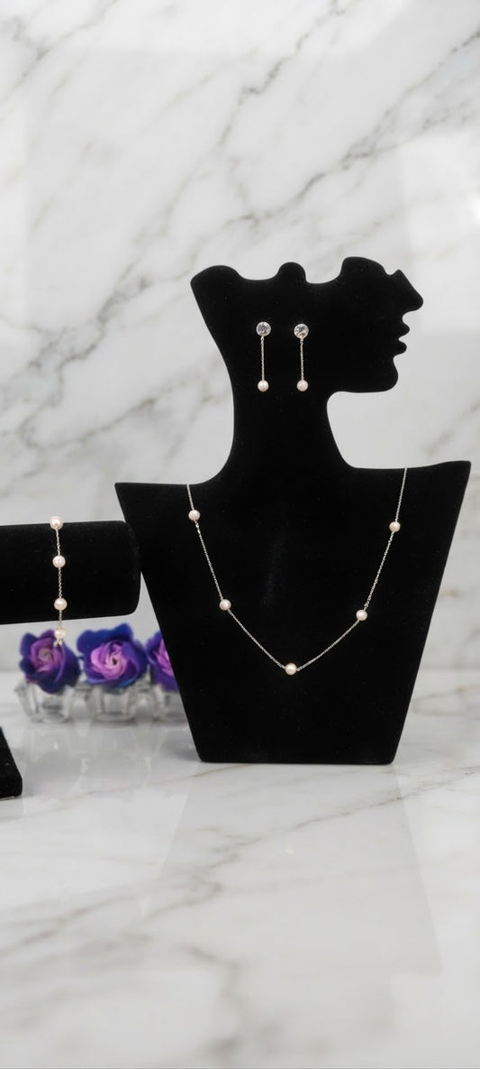 Set Elegant din Oțel Inoxidabil cu Mărgele